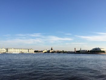 View of river with buildings in background