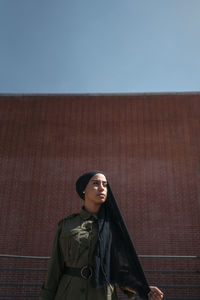 Portrait of modern muslim woman outdoors