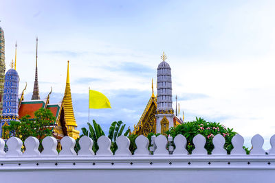 View of temple building against sky