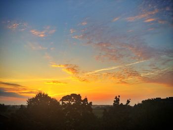 Scenic view of landscape at sunset