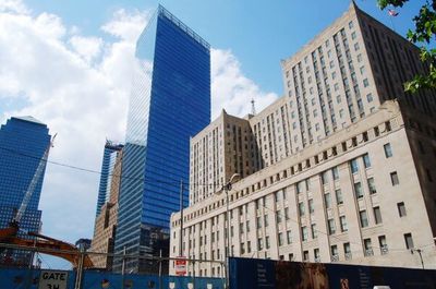 Low angle view of modern building