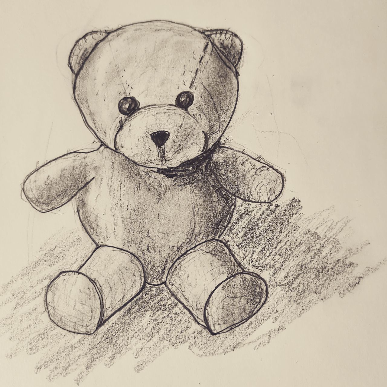 cartoon, drawing, sketch, bear, animal, teddy bear, no people, figure drawing, indoors