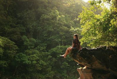 Man in forest