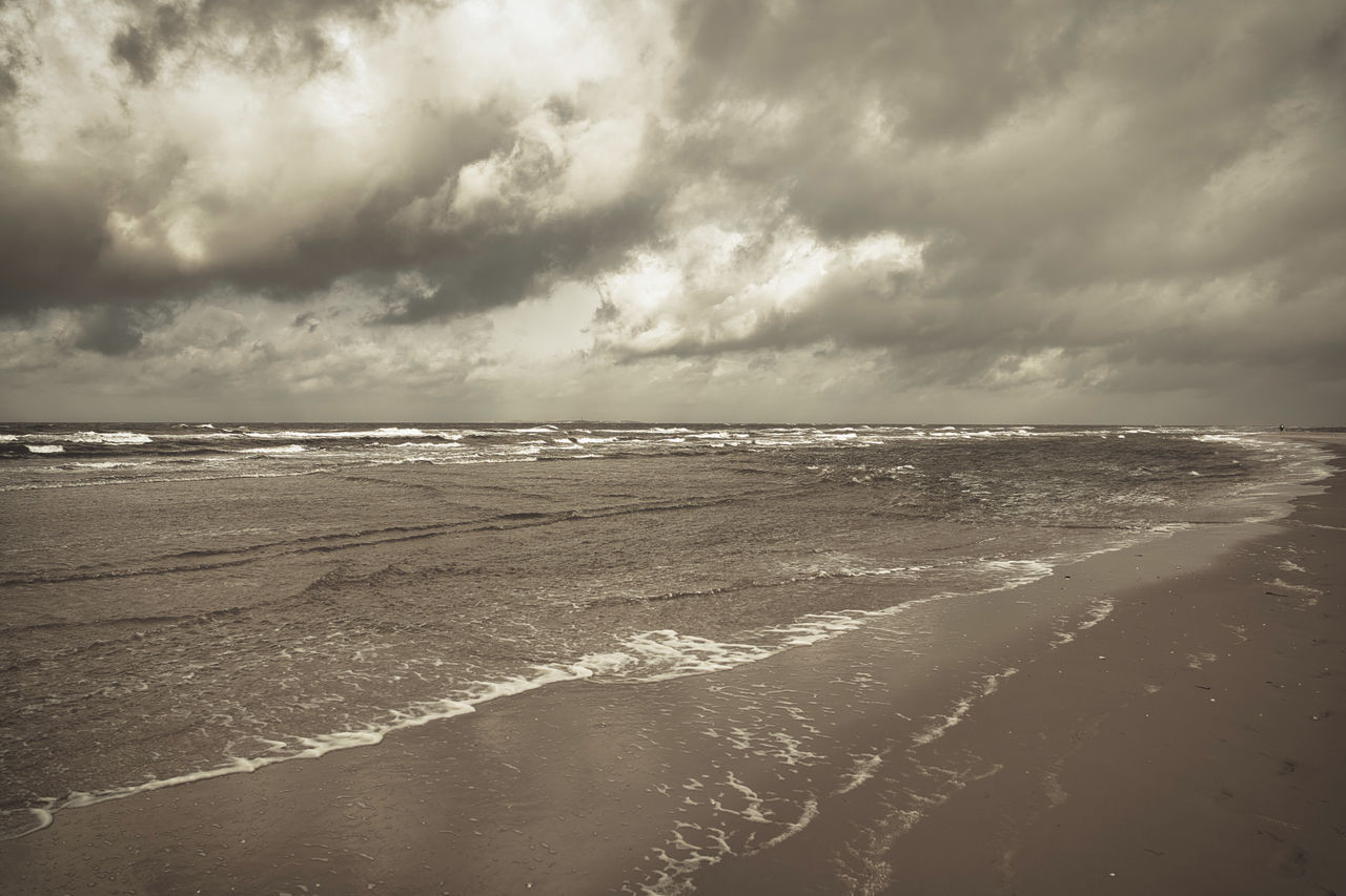 PANORAMIC VIEW OF BEACH AGAINST SKY