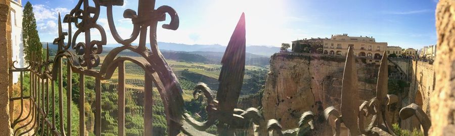 Panoramic view of mountain against sky