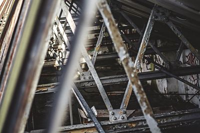 Low angle view of metallic structure