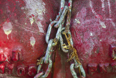 Full frame shot of rusty metal chain