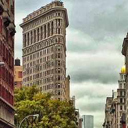 Low angle view of buildings against sky