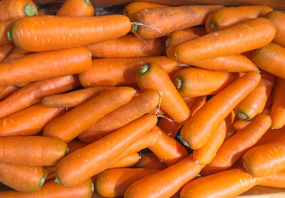 High angle view of vegetables for sale at market stall