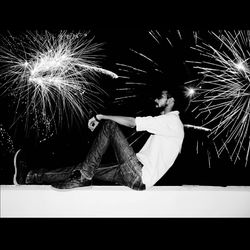 Low angle view of fireworks