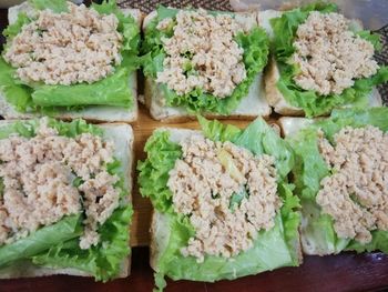 Directly above shot of vegetables in container
