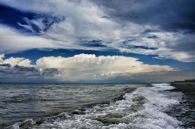 Scenic view of sea against sky