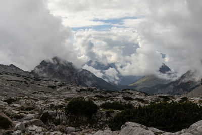 Steinernes meer, mountain landscape in bavaria, germany and austria in autumn