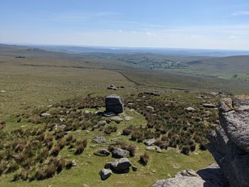 Scenic view of land against sky