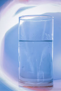 Close-up of glass of water on table