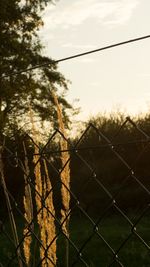 Close-up of chainlink fence