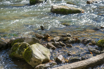 View of rocks in sea