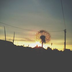 Low angle view of sky at sunset