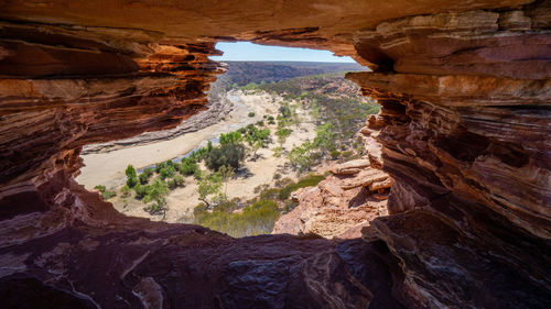 Rock formations in cave