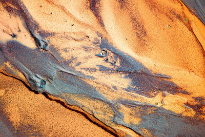 Abstract color sand texture at kaolin mine