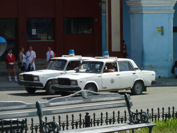 View of car on building