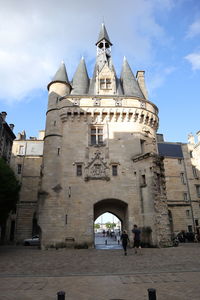 Low angle view of historic building against sky