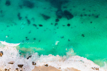 High angle view of sea