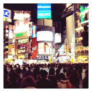 Crowd in city