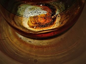 Close-up of beer in glass