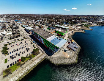 High angle view of city