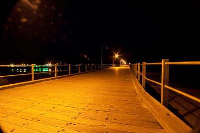 View of illuminated bridge at night