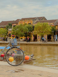 Bicycles on riverside