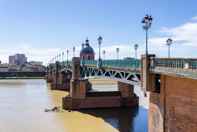 Bridge over river in city