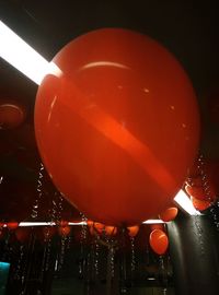 Low angle view of illuminated lanterns