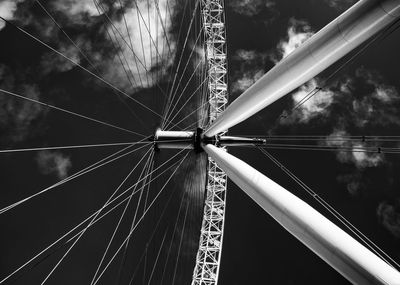 Low angle view of ferris wheel against sky