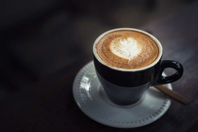 Close-up of coffee on table