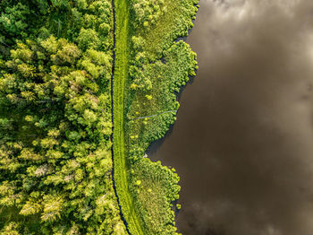 High angle view of landscape against sky