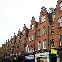 Low angle view of buildings in city