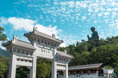 Tian tan buddha statue located at ngong ping 360, lantau island, hong kong