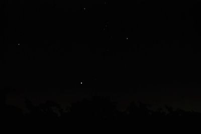 Low angle view of moon in sky