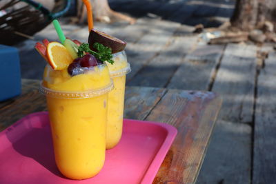 Close-up of drink on table