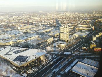 High angle shot of cityscape