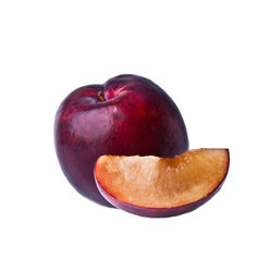 Close-up of apple against white background