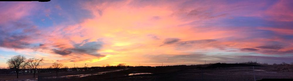 Scenic view of dramatic sky during sunset