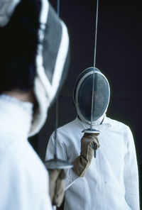 Fencing at dartmouth college in hanover, new hampshire, usa.