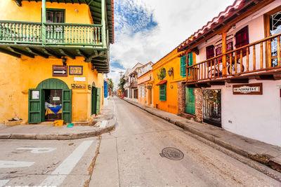 Street amidst buildings in town