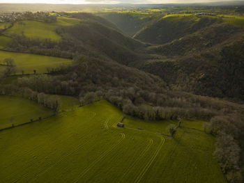 High angle view of landscape