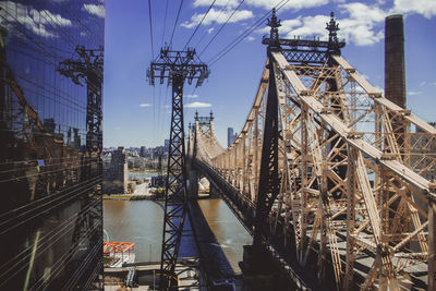 Bridge over city against sky