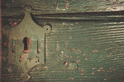 Close-up of rusty door