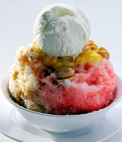 Close-up of ice cream in bowl